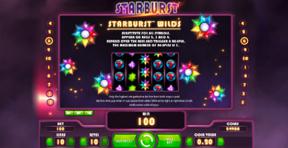 Play Starburst Slot at Secret Slots