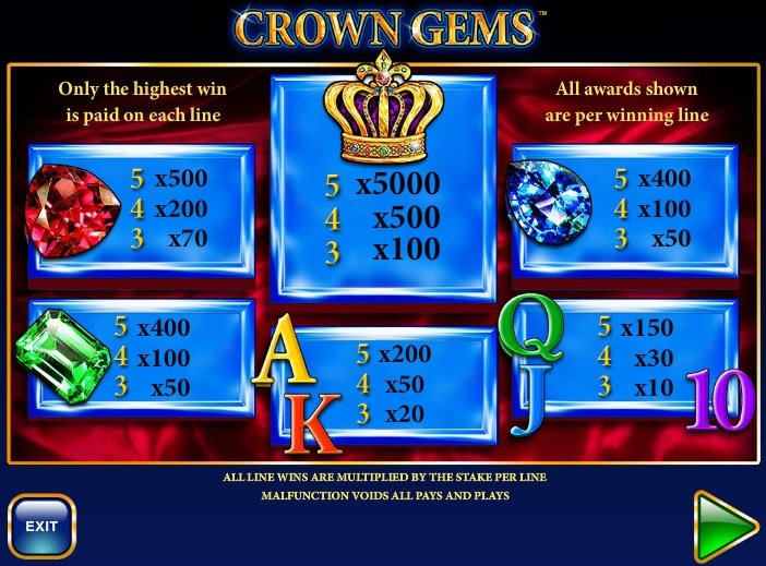 Play Crown Gems Hi Roller Slot