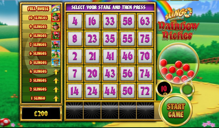 Play Rainbow Riches Slingo 